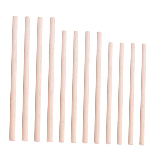 Holibanna 150 Stück Teiliges Holzstäbe Rund DIY Handwerk Modellbau Leicht Bruchfest Glatte Oberfläche zum Bemalen und Basteln für Kreative Holzprojekte von Holibanna