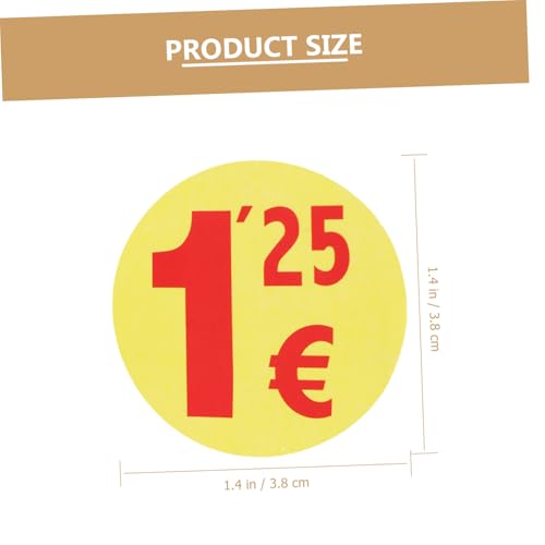 Holibanna 1500 Stück Euro Preisaufkleber Rund Ablösbar Klebeetiketten für Supermarkt Preisdekals Je Preislich Sichtbar Beschriftbar von Holibanna