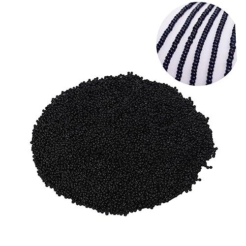 Holibanna 15000 Stück Schwarze Glasperlen zum Auffädeln DIY Schmuckperlen für Armbänder und Halsketten Vielseitig Einsetzbar für Basteln und Schmuckherstellung von Holibanna