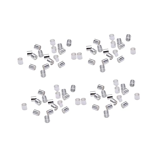 Holibanna 1500Stücke Kupferperlen DIY Rohrperlen Silber für Schmuckherstellung Bastelzubehör für Armbänder und Ketten für Designs und Projekte von Holibanna