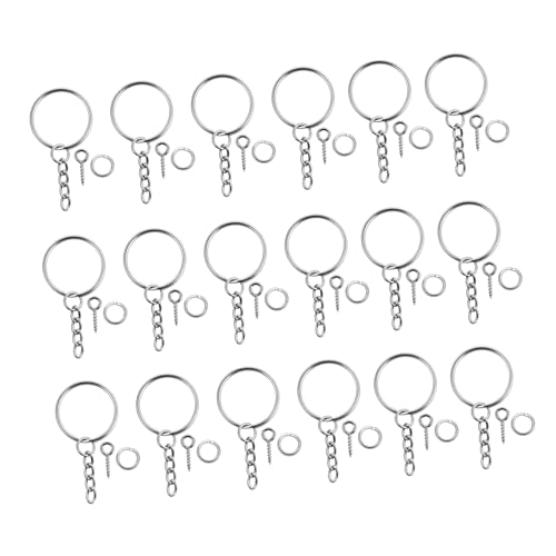 Holibanna 150Stücke DIY Schlüsselring mit Kette und Schraubösen für Schmuckherstellung und Schlüsselanhänger Basteln Offener Binderinge Praktisch und Tragbar Holibanna 150Stücke DIY Schlüsselring mit Kette und Schraubösen für Schmuckherstellung und Schlüsselanhänger Basteln Offener Binderinge Praktisch und Tragbar von Holibanna