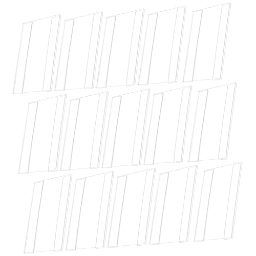 Holibanna 15Stücke Transparente Etikettenhalter Selbstklebend Stabiler Acrylmaterial für Preisschilder für Supermärkte und Einzelhandelsgeschäfte von Holibanna
