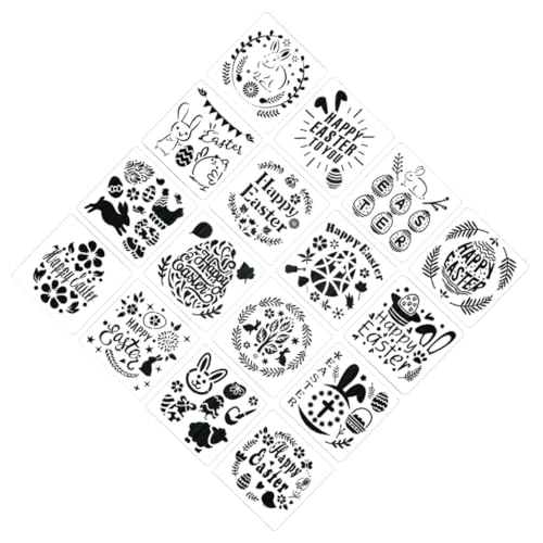 Holibanna 16 Blatt Malvorlage Vorlagen Frohe Ostern-Schablone Frühlings-Malschablone groß Zeichnung Schablonen Vorlage Malschablonen selber machen malen Schablone das Haustier Holibanna 16 Blatt Malvorlage Vorlagen Frohe Ostern-Schablone Frühlings-Malschablone groß Zeichnung Schablonen Vorlage Malschablonen selber machen malen Schablone das Haustier von Holibanna