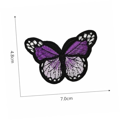 Holibanna 16 Stck Teiliges Bunte Blumen Stickerei Aufnäher zum Aufbügeln Rosen Schmetterlingsmotive Hochwertige Stoffapplikationen für Jeans Hüte Taschen und DIY Kleidung von Holibanna