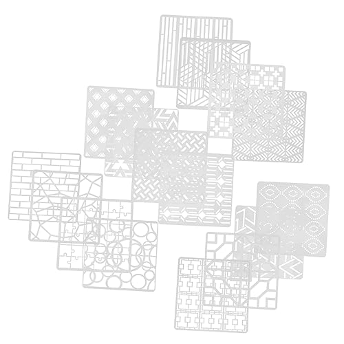 Holibanna 16 Stck. Teiliges Geometrische Schablonen Kunststoff Wiederverwendbare Malvorlagen für DIY Projekte Wänden und Malvorlagen für Bastelarbeiten Holibanna 16 Stck. Teiliges Geometrische Schablonen Kunststoff Wiederverwendbare Malvorlagen für DIY Projekte Wänden und Malvorlagen für Bastelarbeiten von Holibanna