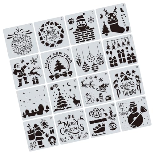 Holibanna 16 Stück Teiliges Diy Malvorlagen für Tragbare Schablonen Kreativität und Motorik Vielseitige Bastelwerkzeuge für Jungen und Mädchen Mixed Style Weiß Holibanna 16 Stück Teiliges Diy Malvorlagen für Tragbare Schablonen Kreativität und Motorik Vielseitige Bastelwerkzeuge für Jungen und Mädchen Mixed Style Weiß von Holibanna