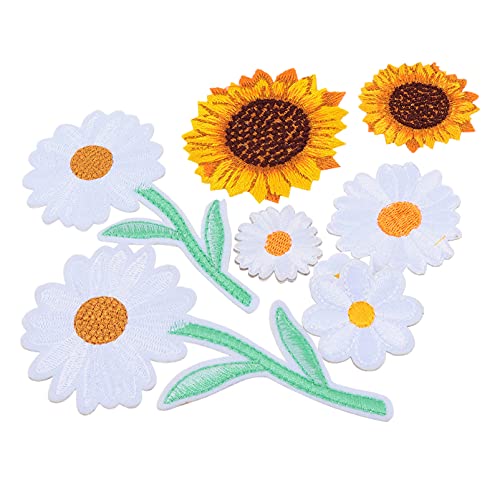 Holibanna 16 Stück Teiliges Gestickte Blumen Patches DIY Applikationen für Kleidung Taschen und Handarbeiten zum Aufnähen oder Aufbügeln Langlebig und Vielfältige Designs für Kreativität von Holibanna