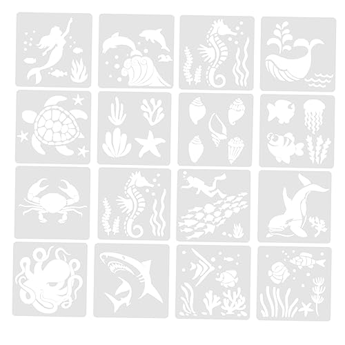 Holibanna 16 Stück Teiliges Meeres Themen Schablonen Wiederverwendbare Malvorlagen für Diy Projekte Kreative Zeichenschablonen Langlebigem für Erwachsene Holibanna 16 Stück Teiliges Meeres Themen Schablonen Wiederverwendbare Malvorlagen für Diy Projekte Kreative Zeichenschablonen Langlebigem für Erwachsene von Holibanna