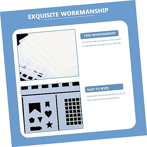 Holibanna 16 Stück Teiliges Schablonen aus Pet für DIY Journal Malerei Wiederverwendbare Dekorative Graffiti Vorlagen Klare Muster Geeignet für Scrapbooking Planer und Bastelprojekte von Holibanna