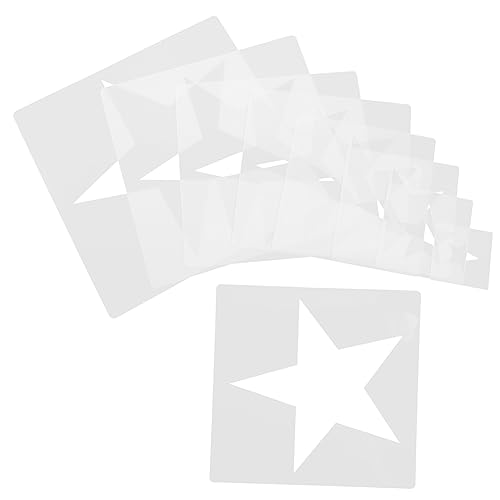 Holibanna 16 Stück Teiliges Sternschablonen Diy Sprühvorlagen für Wand und Möbelgestaltung Wiederverwendbare Geometrische Malvorlagen für Bastelprojekte und Scrapbooking von Holibanna