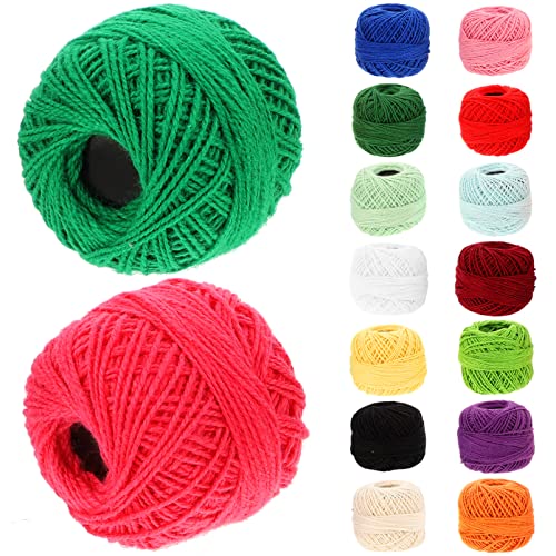 Holibanna 16Rollen Farbenfrohes Stickgarn Baumwolle für DIY Stickerei pro für Nähprojekte Handarbeiten und Dekorationen Nähset für Erwachsene von Holibanna