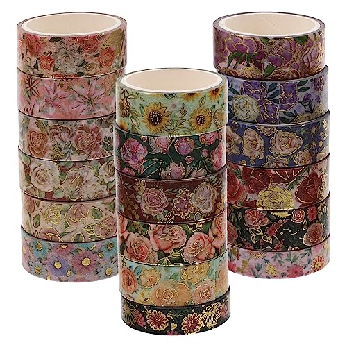 Holibanna 18 Rollen Diy Blüten Washi Tape Set Dekorative Klebebänder für Scrapbooking Handarbeiten und Kreative Projekte für Tagebuch Karten und Holibanna 18 Rollen Diy Blüten Washi Tape Set Dekorative Klebebänder für Scrapbooking Handarbeiten und Kreative Projekte für Tagebuch Karten und von Holibanna