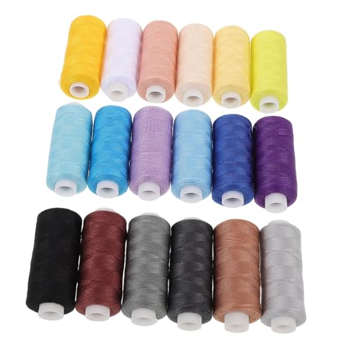 Holibanna 18 Stück Mehrfarbige Polyester Spulen für Hand und Maschinen Nähen für Diy Reparaturen und Kreative Projekte Reißfester Fäden Holibanna 18 Stück Mehrfarbige Polyester Spulen für Hand und Maschinen Nähen für Diy Reparaturen und Kreative Projekte Reißfester Fäden von Holibanna