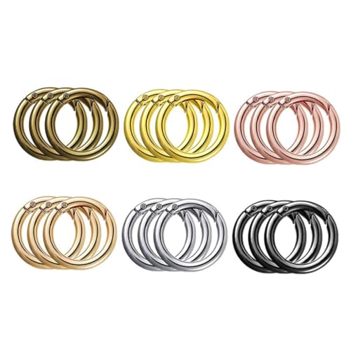 Holibanna 18 Stück Teiliges Metallfeder schnappring Karabinerhaken Rund Robuste DIY Zubehör für Schlüsselanhänger Taschenriemen und Bastelprojekte Flexible Federöffnung Vielseitig Holibanna 18 Stück Teiliges Metallfeder schnappring Karabinerhaken Rund Robuste DIY Zubehör für Schlüsselanhänger Taschenriemen und Bastelprojekte Flexible Federöffnung Vielseitig von Holibanna