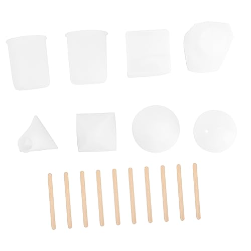 Holibanna 18 Stück Teiliges Silikon Gießformen Set für Resin Schmuck mit Verschiedenen Formen Kugel Würfel Diamant Pyramide Stein Messbecher und Holzstäbchen Flexible Transparente DIY Holibanna 18 Stück Teiliges Silikon Gießformen Set für Resin Schmuck mit Verschiedenen Formen Kugel Würfel Diamant Pyramide Stein Messbecher und Holzstäbchen Flexible Transparente DIY von Holibanna