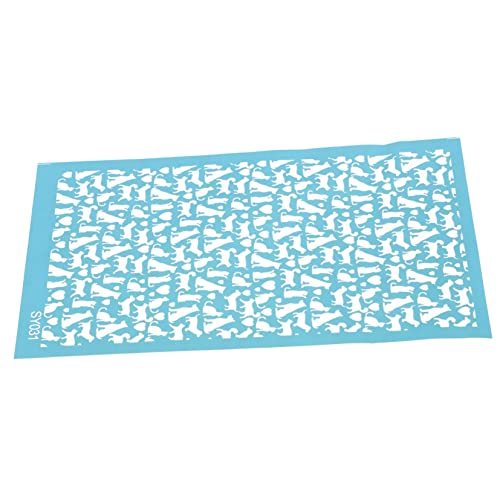 Holibanna 1Blatt Seidenbildschirm Schablone Herzmuster für Hund und Wiederverwendbare Polymer Druckvorlage DIY Werkzeug für Bastelprojekte und Dekorationen von Holibanna