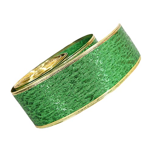 Holibanna 1Roll Grüner Band breit dekorativ Dekoration für st. Patricks-Day-Band Verpackungsband DIY-Bastelband DIY Bastelband St. Patricks Day Ornamente Stoff Green von Holibanna