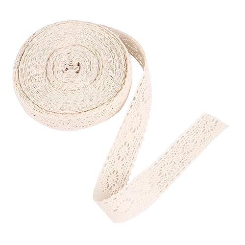 Holibanna 1Rolle Baumwoll Spitzenband Yards DIY Bastelspitze für Sommerquilt Weiche und Angenehme Textur für Nähprojekte und Sofakissenverzierung von Holibanna