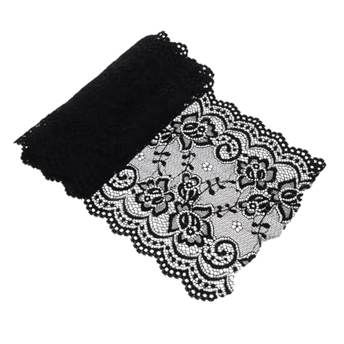 Holibanna 1Rolle Breites Elastisches Spitzenband mit Blumenmuster Dekoratives DIY Bastelmaterial für Kleidung Geschenkverpackungen und Projekte Hochwertige Spitzenbordüre von Holibanna