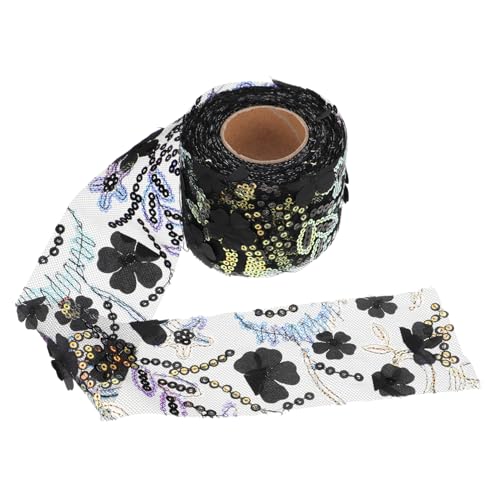 Holibanna 1Rolle DIY Floral Ribbon Gesticktes Paillettenband für Haarschmuck Dekoration und Projekte Zuschneidbar und Tragbar von Holibanna