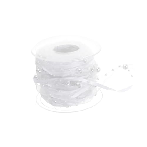Holibanna 1Rolle Dekoratives Perlenband für Hochzeiten und DIY Projekte Weiß Hochwertigem Material für Blumensträuße Geschenkbänder und Festliche Dekorationen von Holibanna