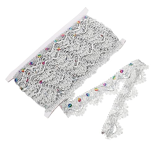 Holibanna 1Rolle Multifunktionale Paillettenverkleidung mit Bunten Quasten für DIY Glänzende Ausstattung für Hochzeiten und Feiertagsdeko Breit von Holibanna