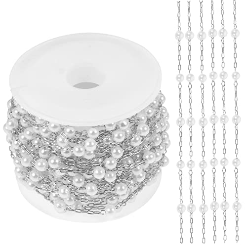 Holibanna 1Rolle Perlenkette DIY Für Halsketten Und Armbänder Weiße Perlenkette Messing Für Schmuckherstellung Bastelzubehör Für Projekte Holibanna 1Rolle Perlenkette DIY Für Halsketten Und Armbänder Weiße Perlenkette Messing Für Schmuckherstellung Bastelzubehör Für Projekte von Holibanna