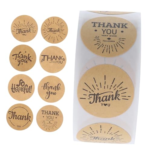 Holibanna 1Rolle Personalisierte Dankesaufkleber für Kleinunternehmen mit Selbstklebenden Etiketten für Verpackungen Geschenktüten und Dekoration und Langlebig von Holibanna