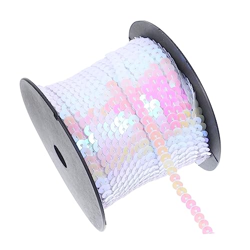 Holibanna 1Rolle Runde PVC Pailletten für DIY Handwerk Yards Milchweiß Vielseitige Dekoration für Kleidung Schuhe und Bastelprojekte für Hochzeiten und Partys von Holibanna