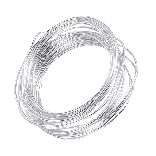 Holibanna 1Rolle Schmuckdraht Biegsamer Aluminiumdraht für DIY Handwerk für Schmuckherstellung und Bastelprojekte Silberfarben Vielseitig Einsetzbar von Holibanna