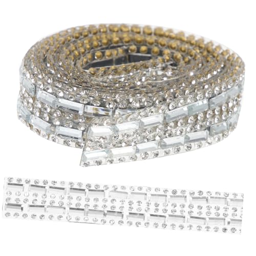 Holibanna 1Rolle Selbstklebendes Bling Strassband Dekoratives Strassband für DIY Handwerk Kleidung Schuhe und Accessoires Langlebig Leicht Zuschneidbar Hochwertige Verarbeitung von Holibanna