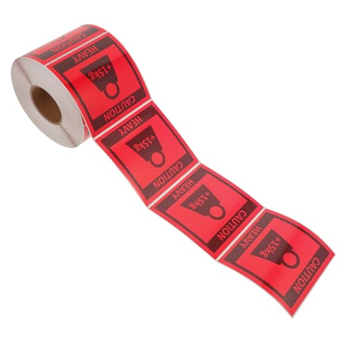 Holibanna 1Rolle Team Lift Etiketten Aufkleber für Schwere Gegenstände Selbstklebend Rotes Warnsymbol für Sicheren Versand Transport für Umzug von Holibanna