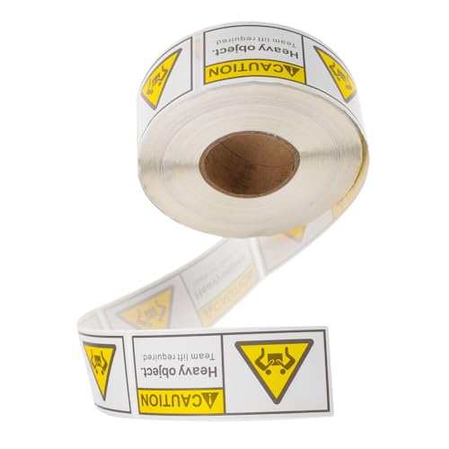 Holibanna 1Rolle Umzugsaufkleber Team Lift Etiketten Schwere Verpackungsaufkleber für Sicheren Versand Selbstklebend für Lager Docks Fabriken von Holibanna