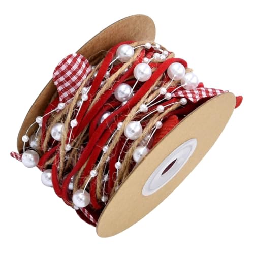 Holibanna 1Rolle Verpackungsband Perlenkette Handgemachtes DIY Ribbon Für Hochzeitsdekoration Und Valentinstag Langlebig Und Vielseitig Einsetzbar von Holibanna
