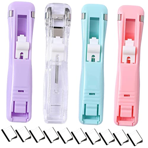 Holibanna 1Satz Büro Hefter mit Nachfüll Clips Tragbarer Klammer Spender für Dokumentenorganisation Teilig Transparent für Schule und Büro von Holibanna
