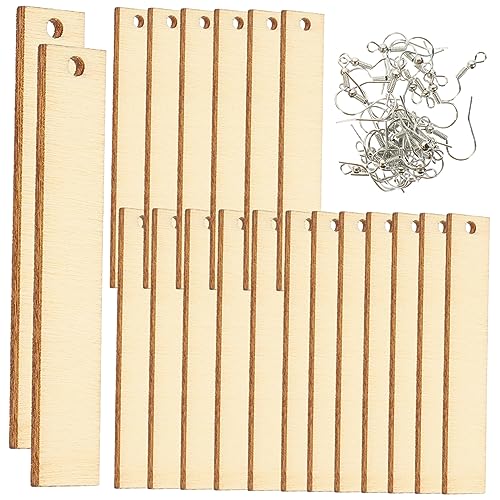 Holibanna 1Satz DIY Holzohrringe Unpolierte Holzohrringe Mit Ohrhaken Ohrring Making Kit Für Individuelles Schmuckdesign Für Familie von Holibanna