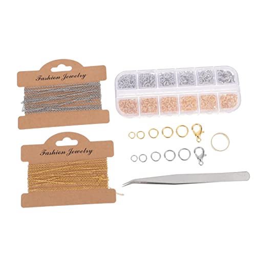 Holibanna 1Satz DIY Schmuckzubereitungsset Beschichtete Eisenkette Offenen Kreisen Und Hummerverschlüssen Für Handwerk Und Bastelbedarf von Holibanna