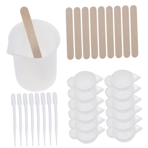 Holibanna 1Satz Epoxidharz Teilig DIY Schmuckherstellungszubehör mit Messbechern und Rührstäbchen für Harzformen und Projekte Kompatibel mit Verschiedenen Gießmaterialien von Holibanna