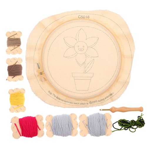 Holibanna 1Satz Handgemachtes Stanzstickerei DIY mit Stickmaterialien für Dekoration Stanznadel und Buntem Wollfaden für Anfänger für Wohnaccessoires Blumenmuster Holibanna 1Satz Handgemachtes Stanzstickerei DIY mit Stickmaterialien für Dekoration Stanznadel und Buntem Wollfaden für Anfänger für Wohnaccessoires Blumenmuster von Holibanna