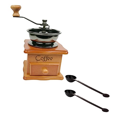 Holibanna 1Satz Handkaffeemühle mit Keramikkern Manuelles Mahlen von Kaffeebohnen und Kompakte aus Buchenholz Messlöffel für Zuhause und Unterwegs Holibanna 1Satz Handkaffeemühle mit Keramikkern Manuelles Mahlen von Kaffeebohnen und Kompakte aus Buchenholz Messlöffel für Zuhause und Unterwegs von Holibanna