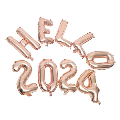 Holibanna 1Satz Hello Neujahrsballons Aus Aluminiumfolie Dekorative Ballons Für Feierlichkeiten Silvester Und Neujahrsfeiern Roségold Holibanna 1Satz Hello Neujahrsballons Aus Aluminiumfolie Dekorative Ballons Für Feierlichkeiten Silvester Und Neujahrsfeiern Roségold von Holibanna