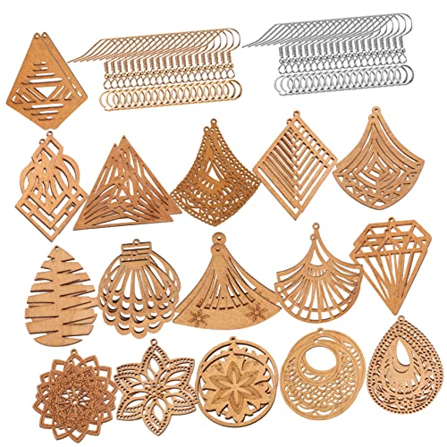 Holibanna 1Satz Holz Ohrringe für DIY Verschiedene Stile Ethnisches Design für Ohrringe Basteln und Schmuckgestaltungen von Holibanna