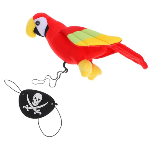 Holibanna 1Satz Plüsch Papagei Schulter Dekoration Für Piratenkostüme Realistischer Plüsch Papagei Für Halloween Cosplay Und Piraten Rollenspiele Schwarzem Mit Klinge von Holibanna
