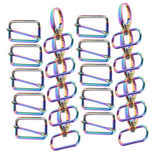 Holibanna 1Satz Regenbogen Drehhaken mit Federverschluss Drehbar Schlüsselanhänger Zubehör für DIY Projekte Geeignet für Hundehalsbänder und Schmuckherstellung von Holibanna