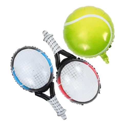 Holibanna 1Satz Tennis Luftballons Set Teiliges Folienballon Set Tennisschläger für Geburtstagsfeiern Hochzeiten und Sport Events Schnelles und Aufblasen von Holibanna
