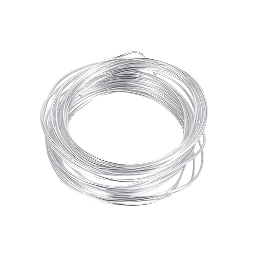 Holibanna 1Stück Flexibler Aluminiumdraht Biegsamer Draht für DIY Puppen Modellbau Blumenarrangements und Bastelprojekte Langlebig Rostfrei Silberfarben von Holibanna