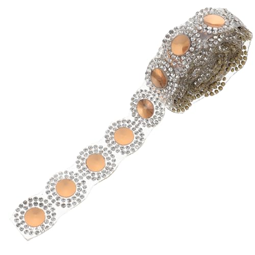 Holibanna 1Stück Glasrhinestone Gurtband für DIY Kleiderverzierungen Glänzendes Strassband mit Funkel Langlebiges Material für Kreative Bastelprojekte von Holibanna