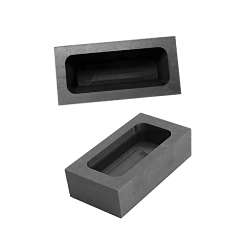 Holibanna 1Stück Graphit Gießform für Gold und Silber Nichteisenmetallform Schwarz Außenmaße Hochwertiger Graphit Gute Thermische Stabilität für Schmelzen von Holibanna