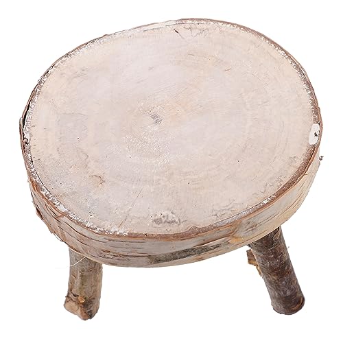 Holibanna 1Stück Handgefertigter Holzscheibentisch Birkenholz Unlackierter Massiver Holztisch Für Kerzenhalter Und Pflanzenständer Für Garten Und Wohnraumdekoration von Holibanna