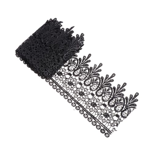 Holibanna 1Stück Schwarzes Spitzenband Breit DIY Nähzubehör Polyester für Hochzeiten Partys Puppenkleidung und Handwerkliche Projekte Sicher und Langlebig von Holibanna